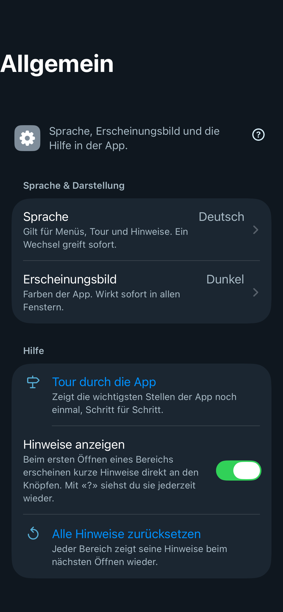 Screenshot einstellungen allgemein iphone