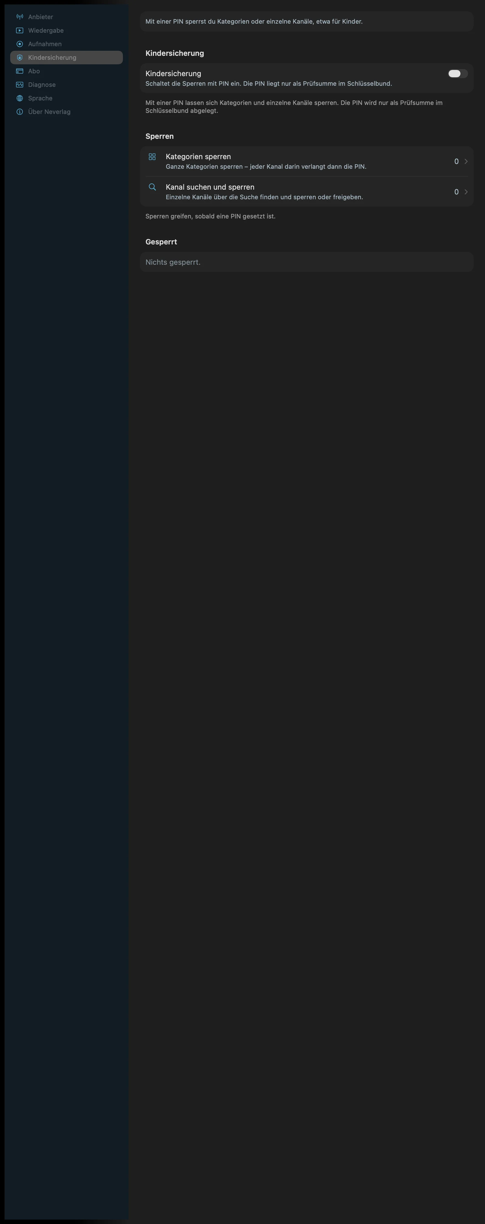 Kindersicherung (Mac)