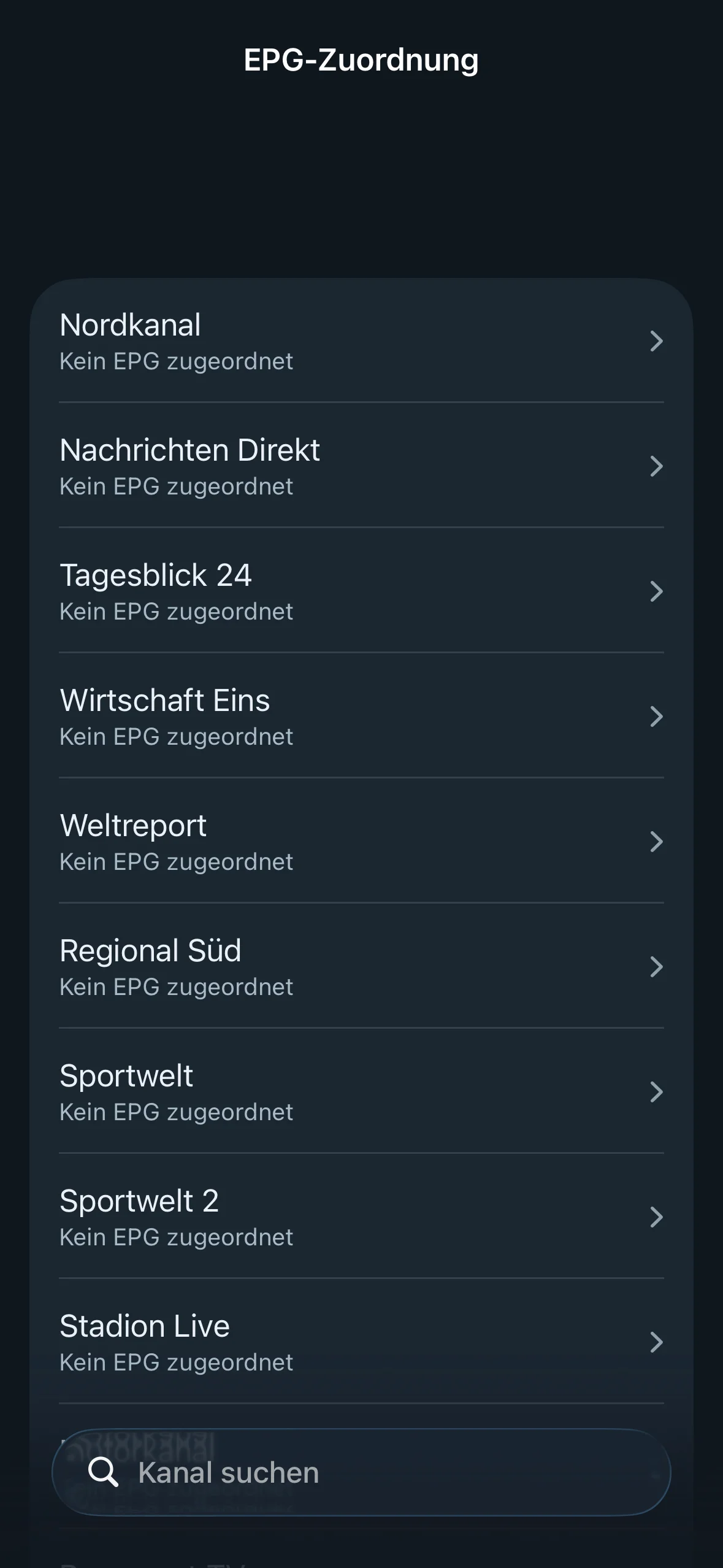 EPG mapping (iPhone)