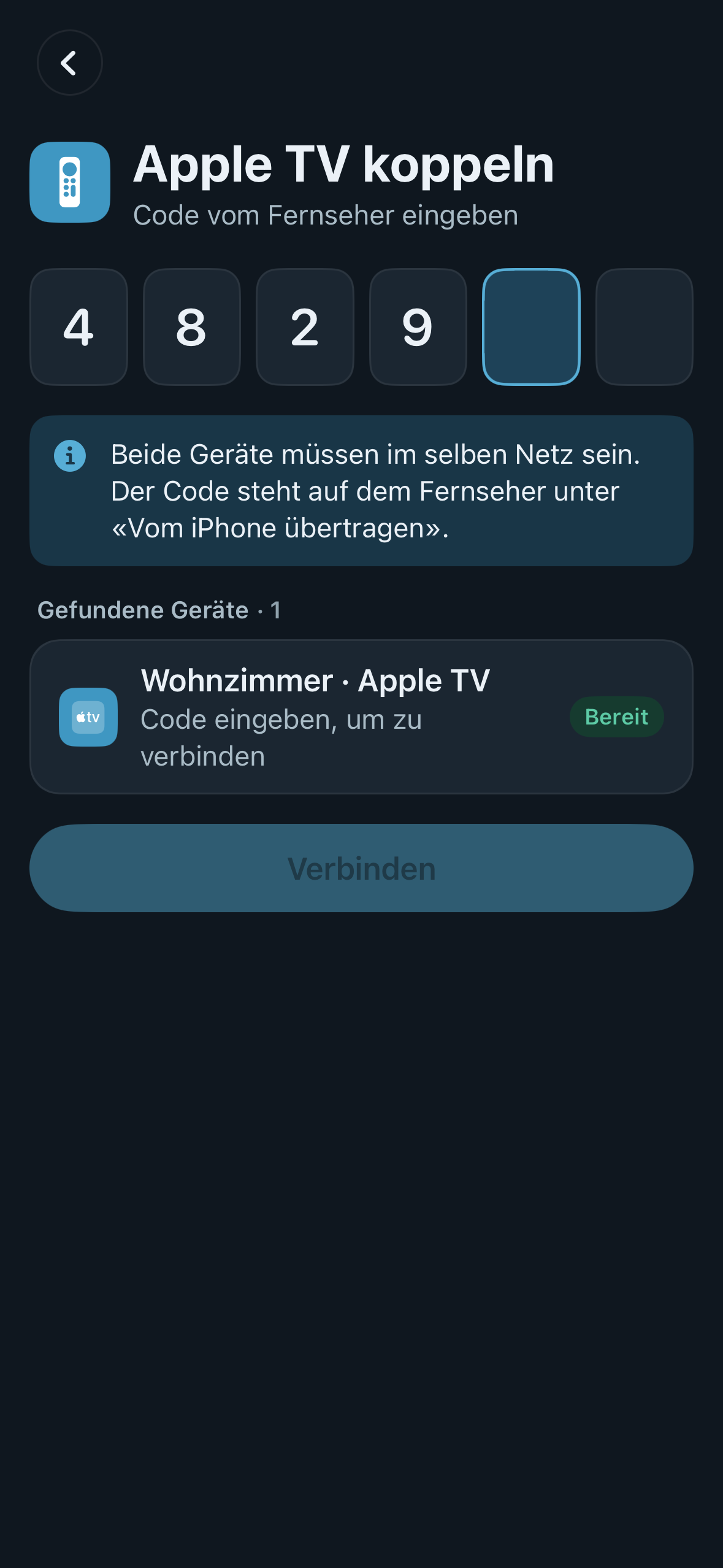 Pair Apple TV (iPhone)