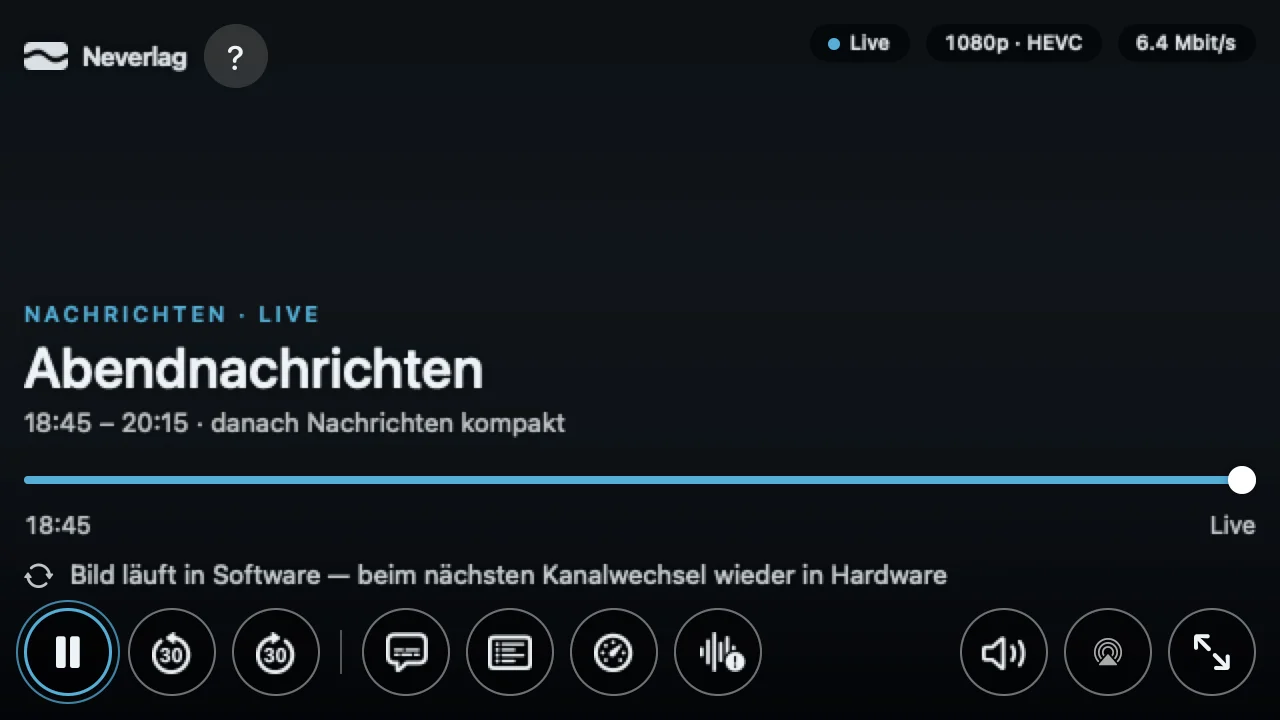 Hinweis Software-Decoder
