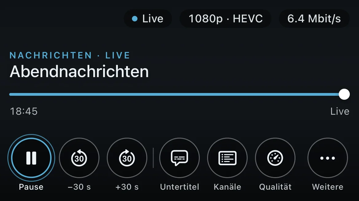 Player-Bedienung (iPhone, kompakt)