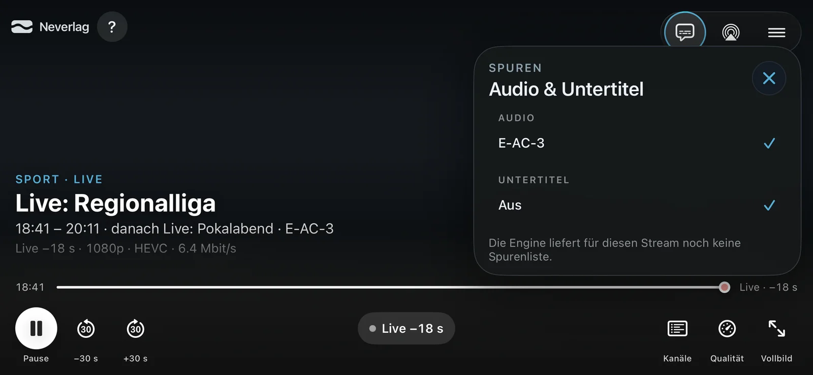 Audio & subtitles (iPhone)