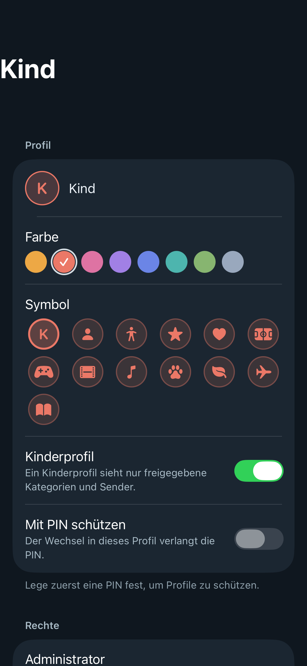 Edit profile (iPhone)